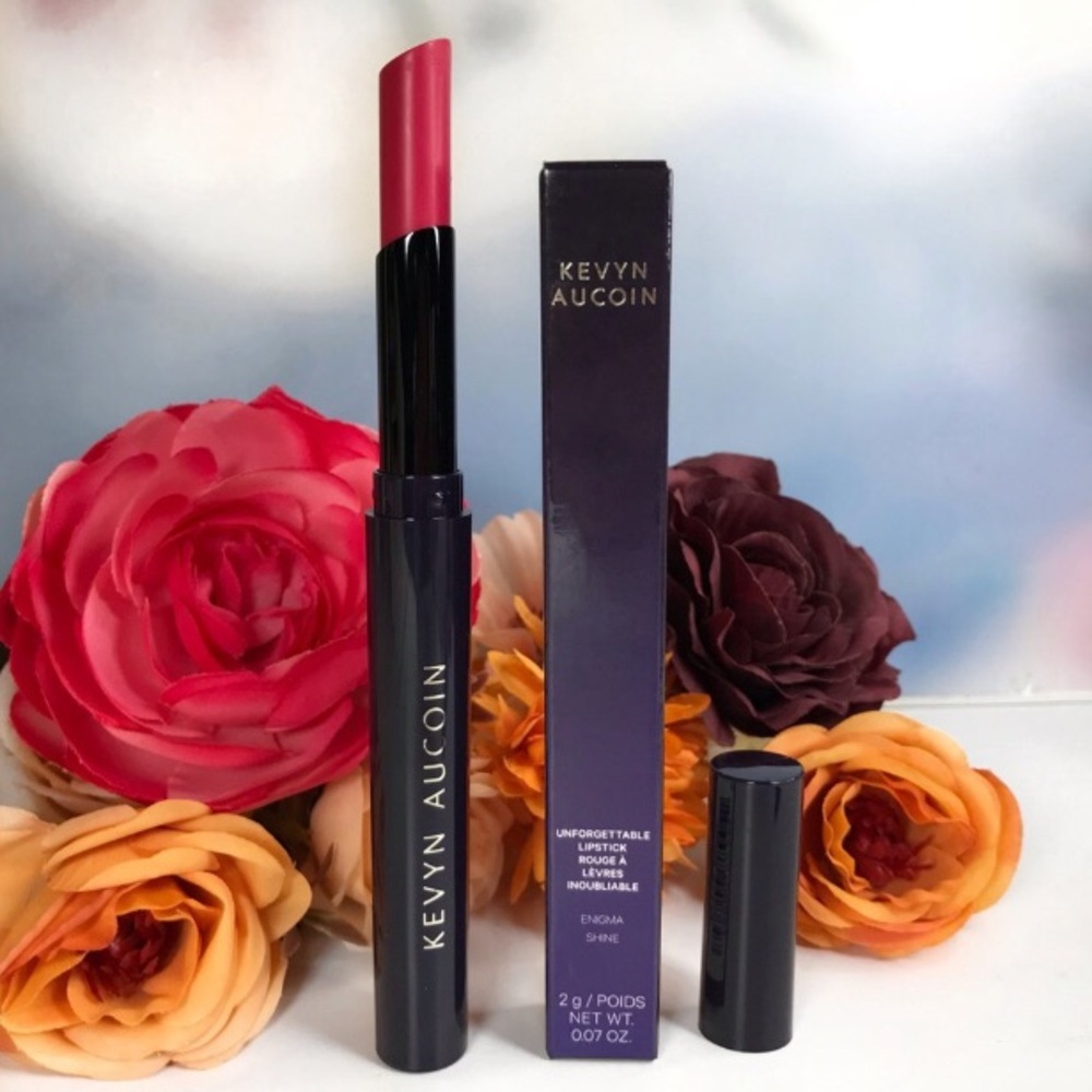 Kevyn Aucoin Unforgettable Hot Pink Shine Lipstick in Enigma Full Size *BNIB